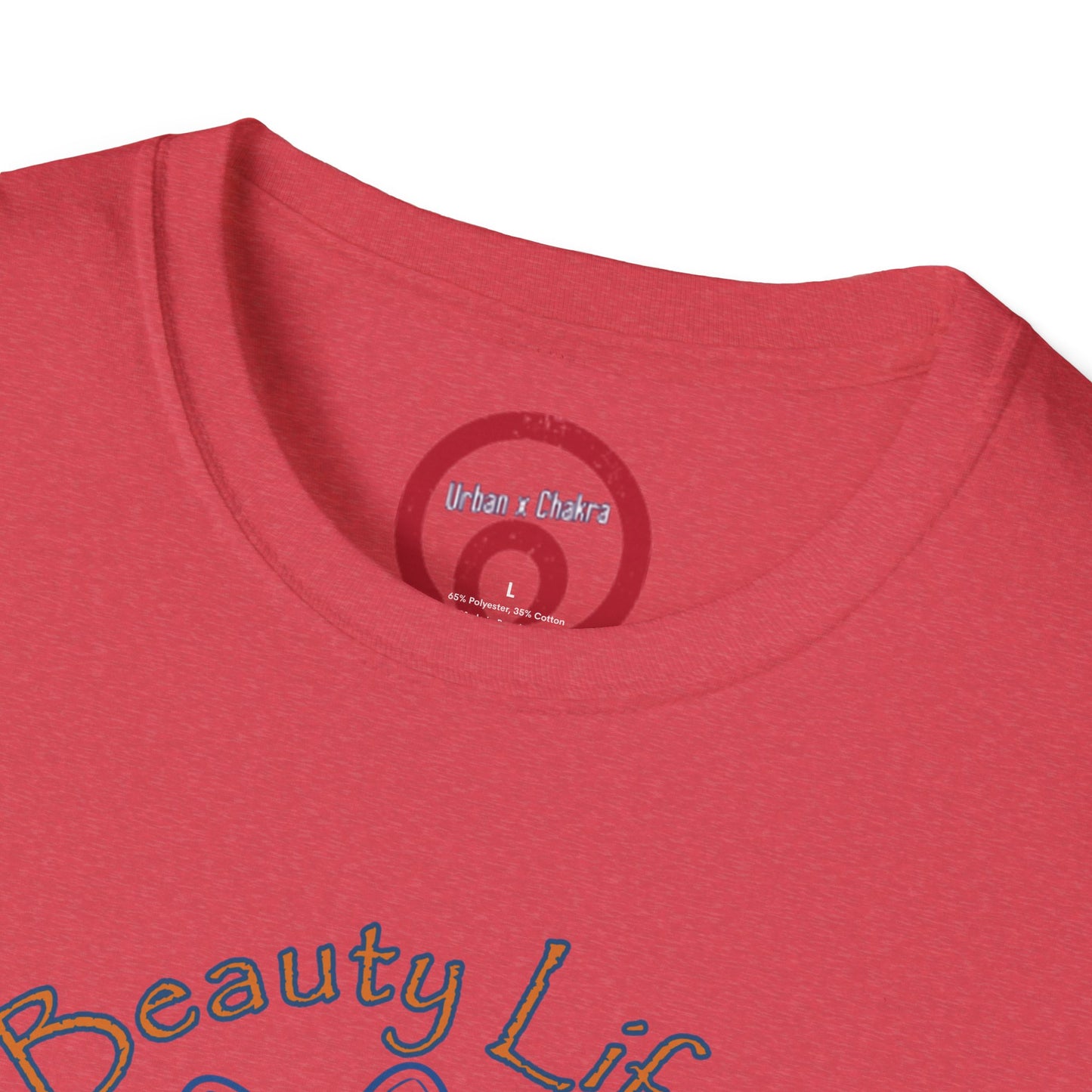 Unisex Softstyle T-Shirt - 'Death, Beauty, Life's Mystery' Design - Vibrant Graphic Tee for Celebrations