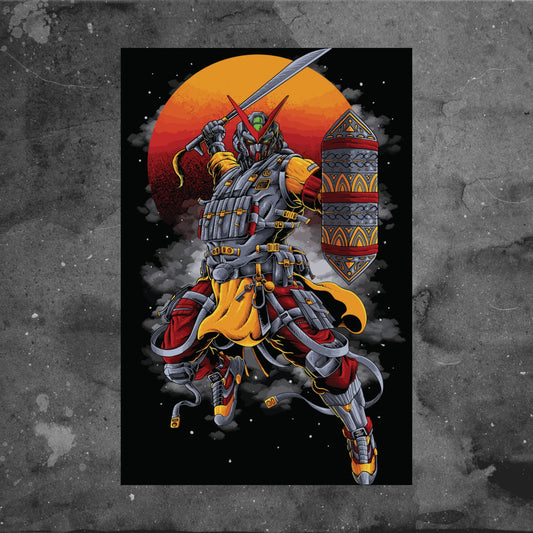 Modern Samurai: Futuristic Poster