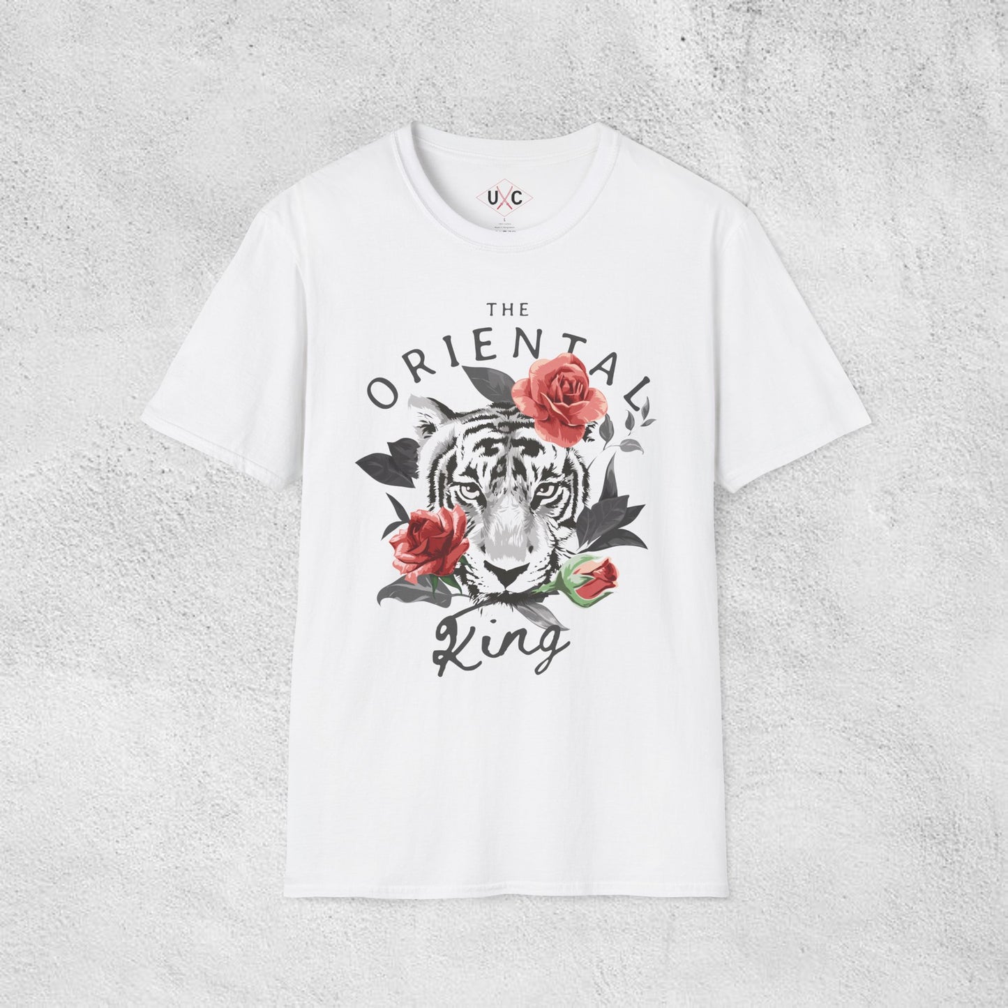 Oriental King Tiger Floral Graphic T-Shirt
