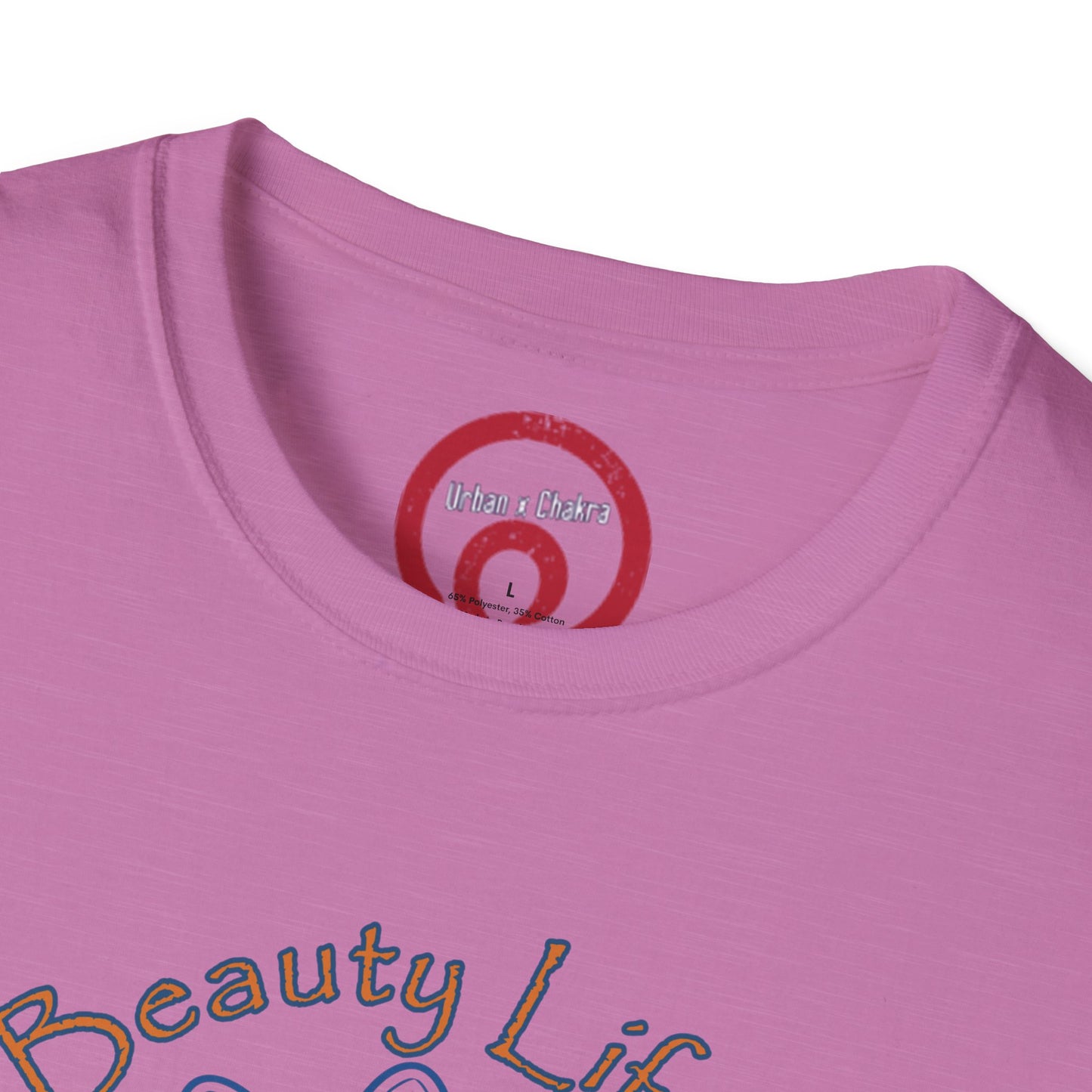 Unisex Softstyle T-Shirt - 'Death, Beauty, Life's Mystery' Design - Vibrant Graphic Tee for Celebrations