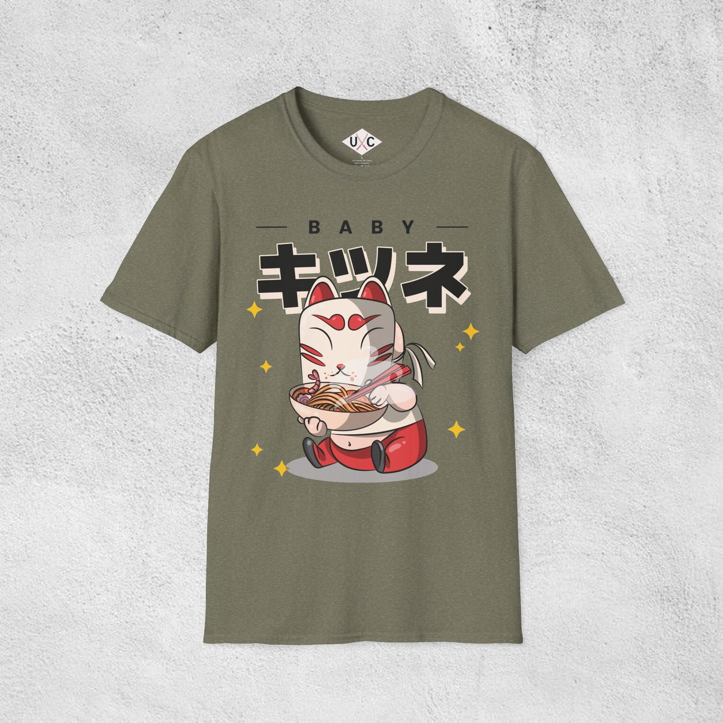 Baby Kitsune Ramen Tee – Cute Spirit Slurps Graphic T-Shirt