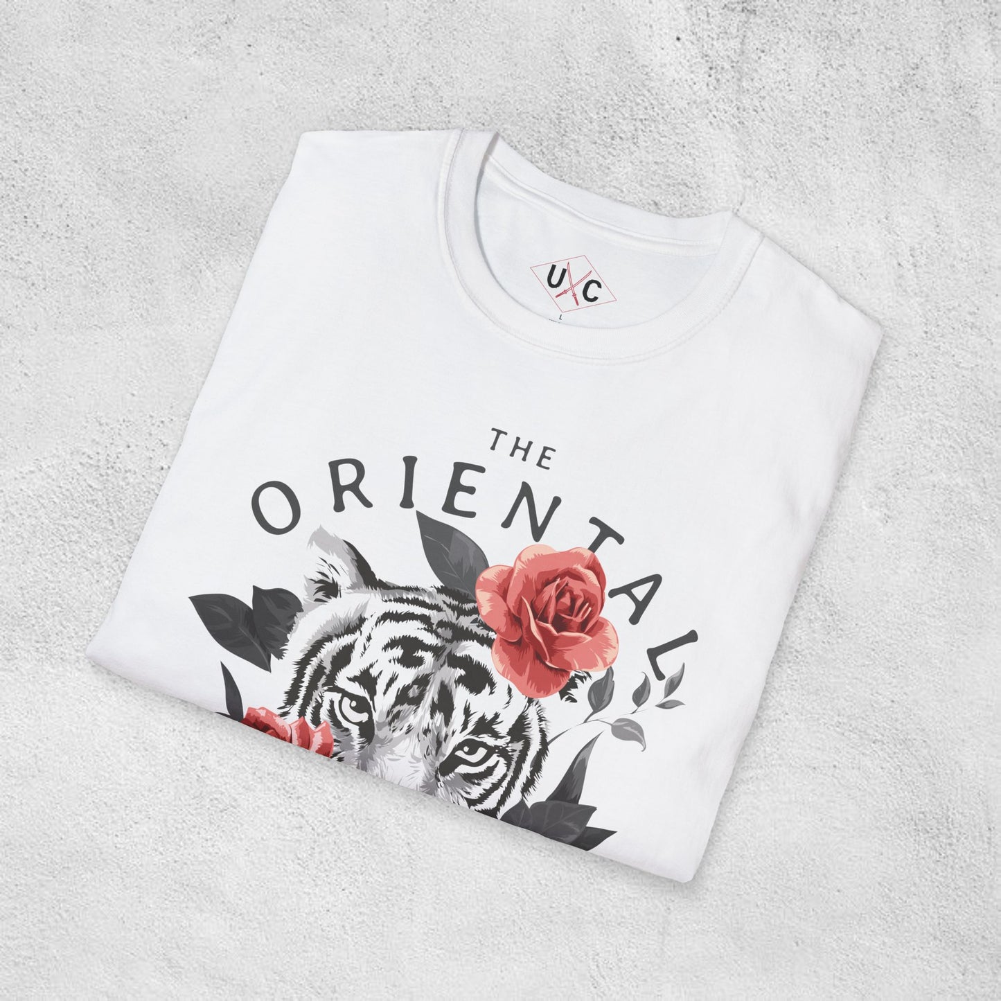 Oriental King Tiger Floral Graphic T-Shirt