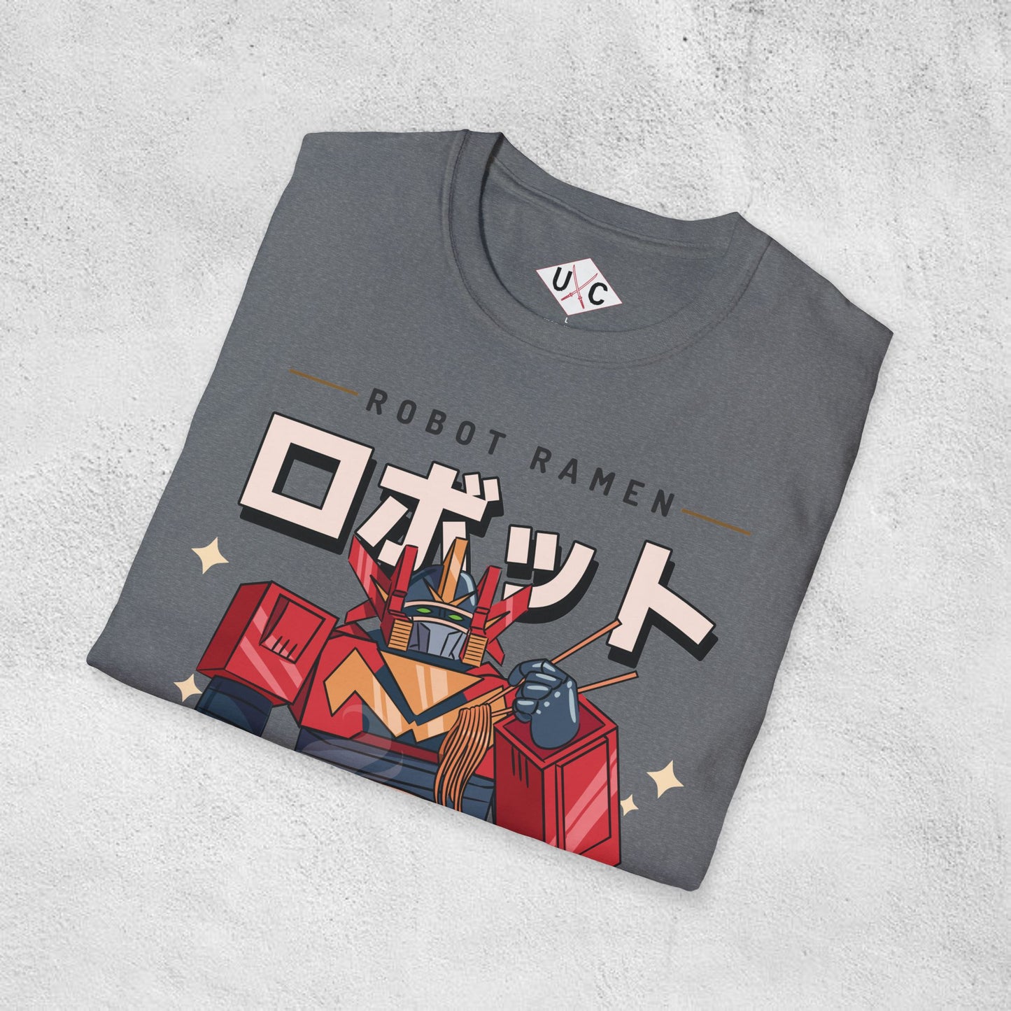 Roboto Ramen: I Wish I Had a Mouth – Mecha Noodle Graphic T-Shirt