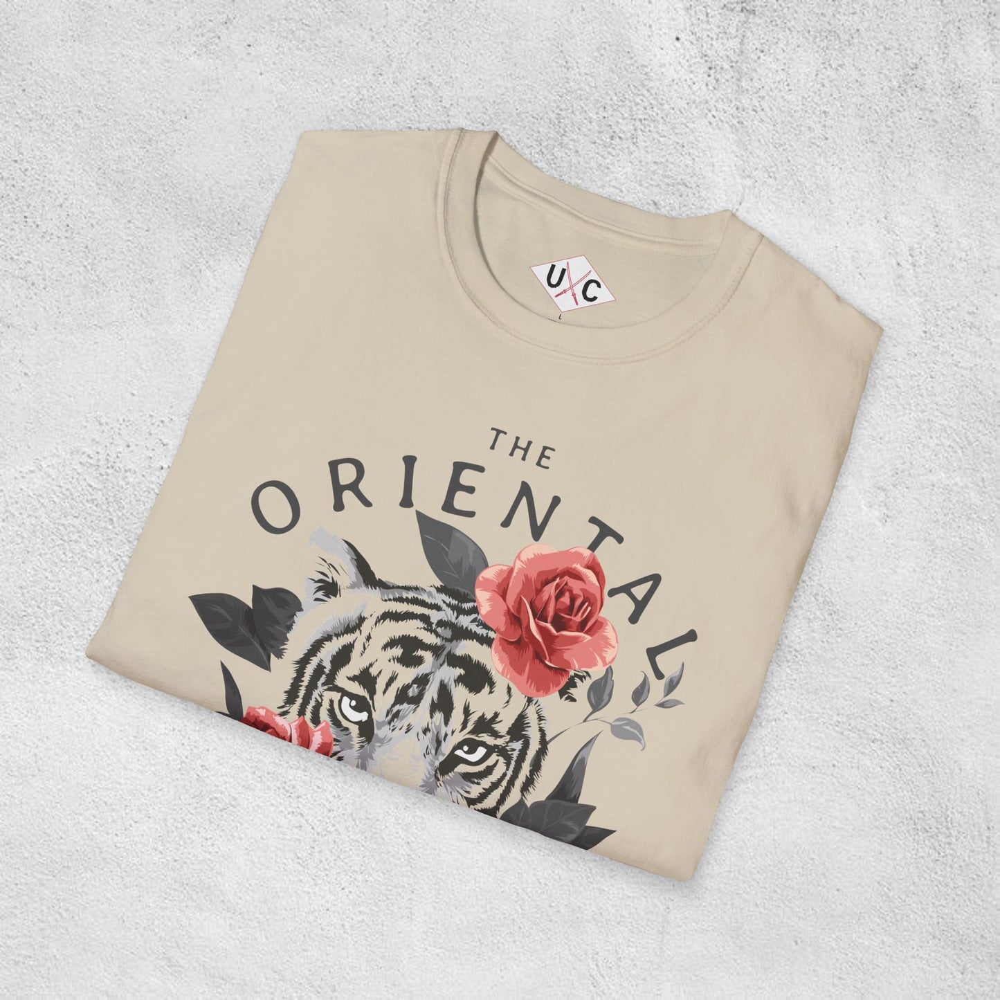 Oriental King Tiger Floral Graphic T-Shirt
