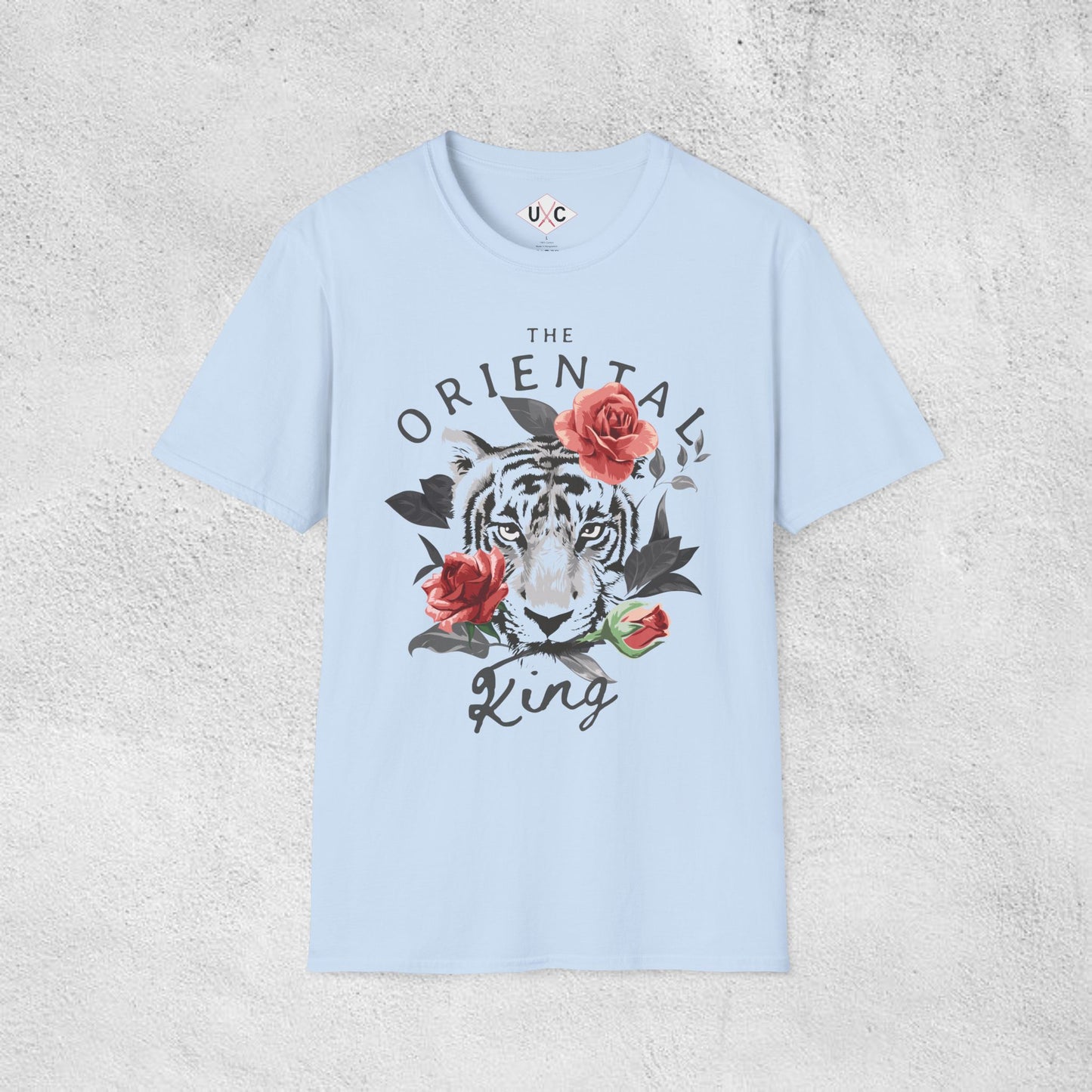 Oriental King Tiger Floral Graphic T-Shirt