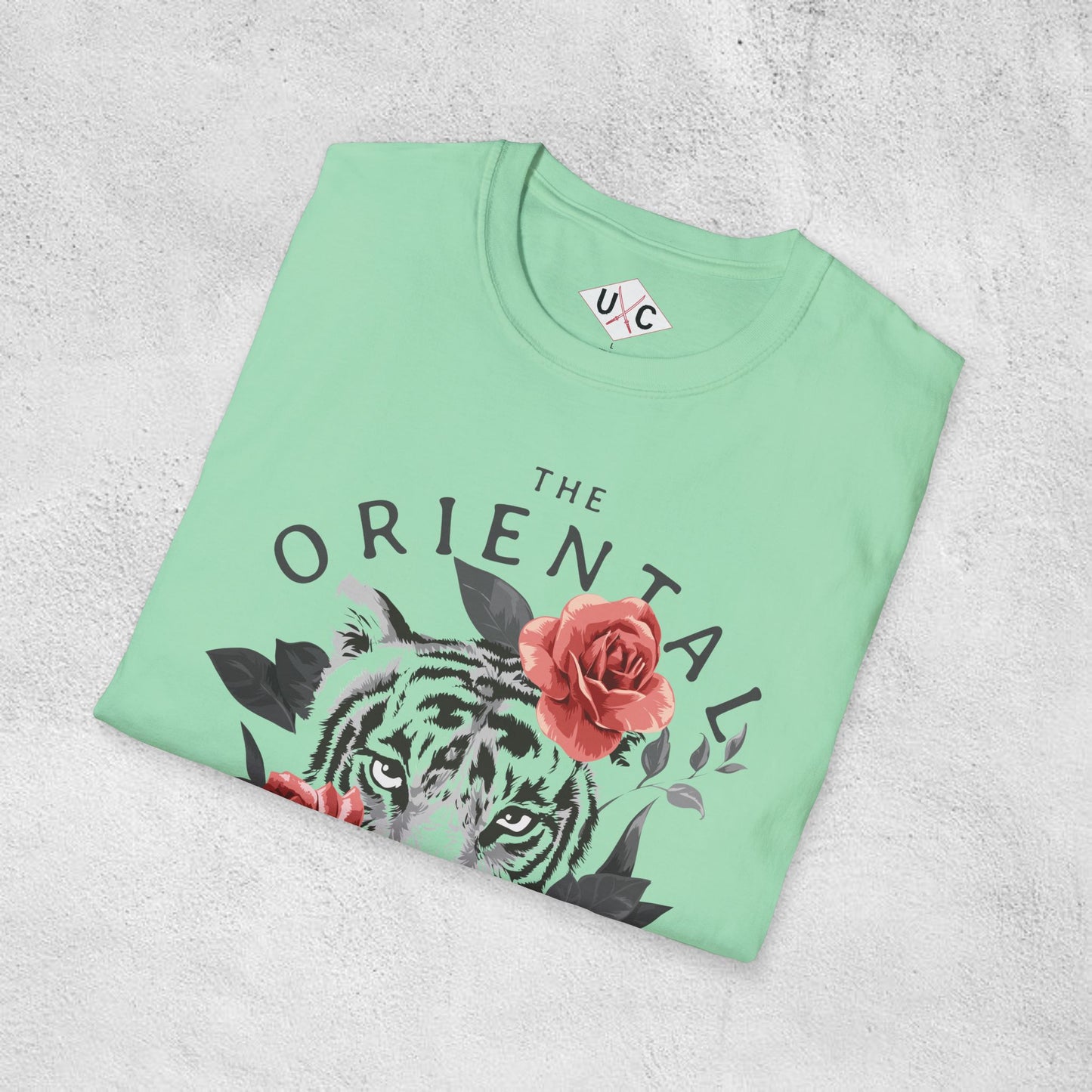 Oriental King Tiger Floral Graphic T-Shirt