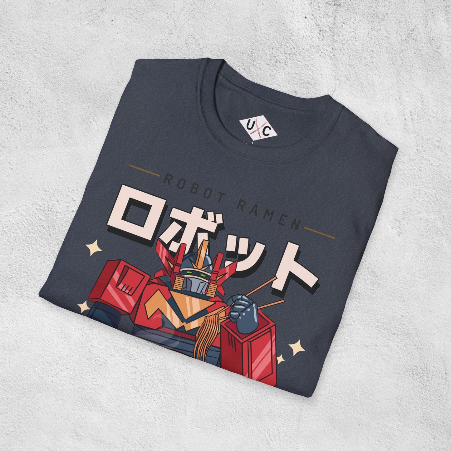 Roboto Ramen: I Wish I Had a Mouth – Mecha Noodle Graphic T-Shirt