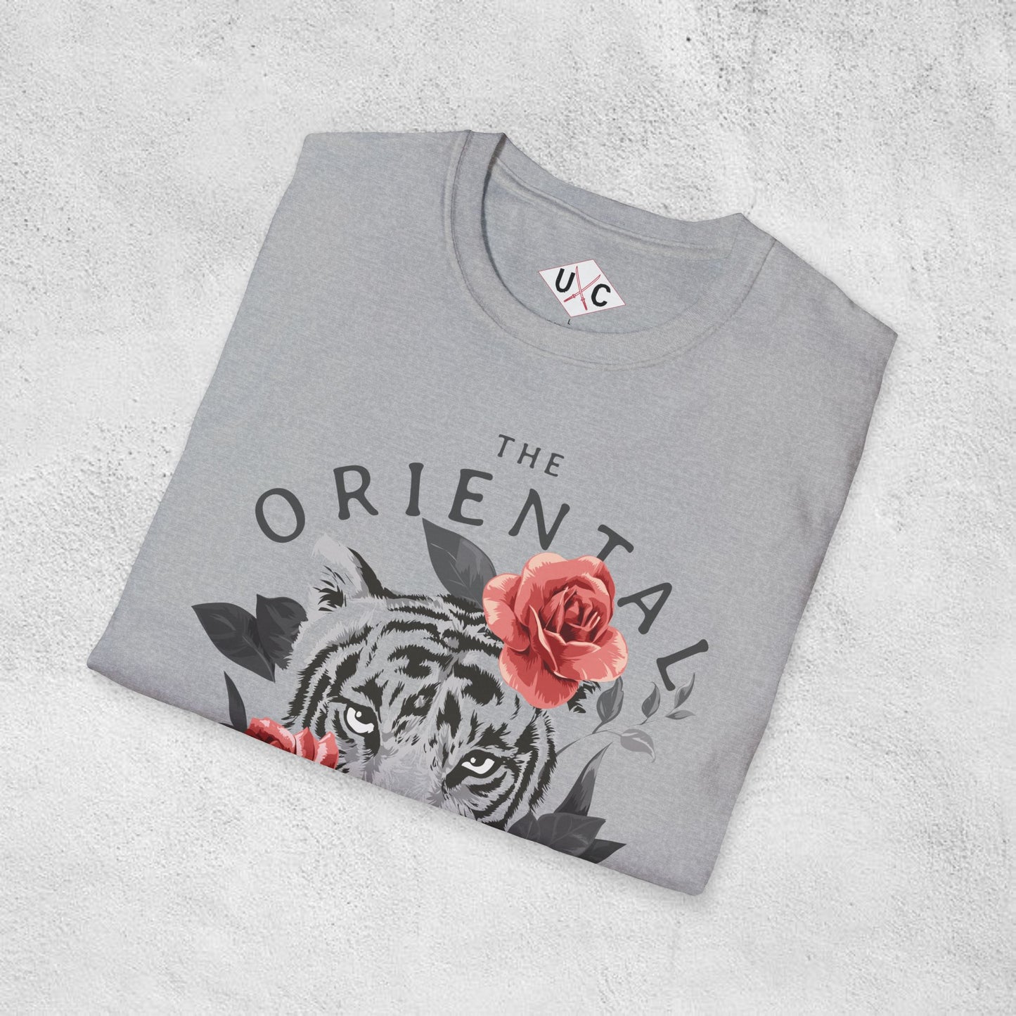 Oriental King Tiger Floral Graphic T-Shirt