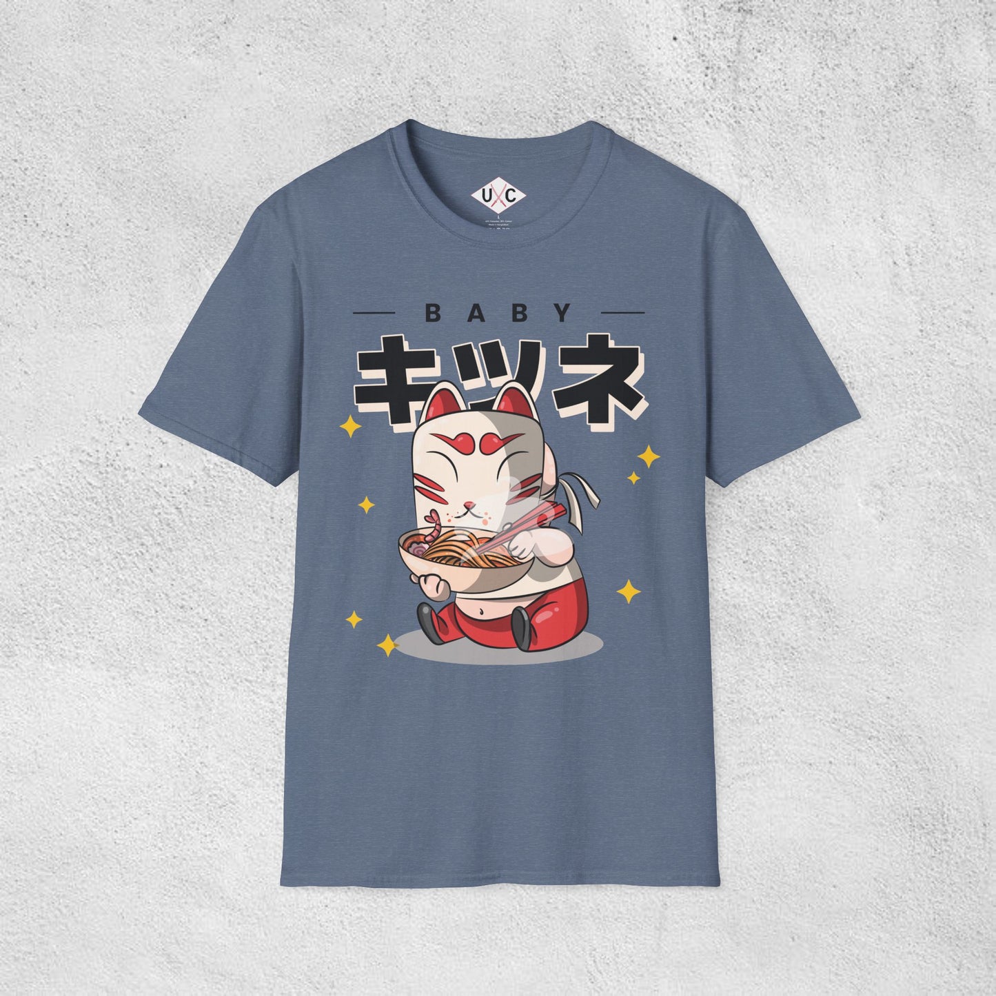Baby Kitsune Ramen Tee – Cute Spirit Slurps Graphic T-Shirt