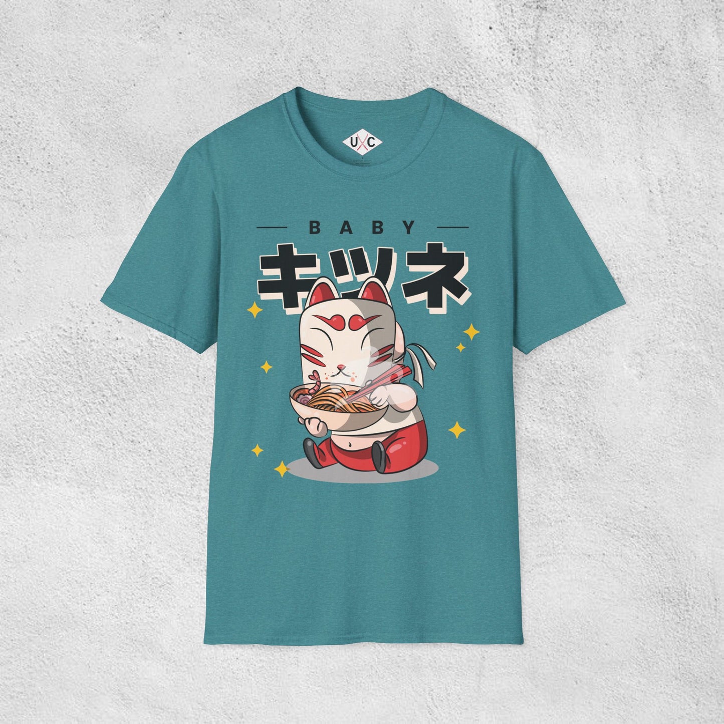Baby Kitsune Ramen Tee – Cute Spirit Slurps Graphic T-Shirt
