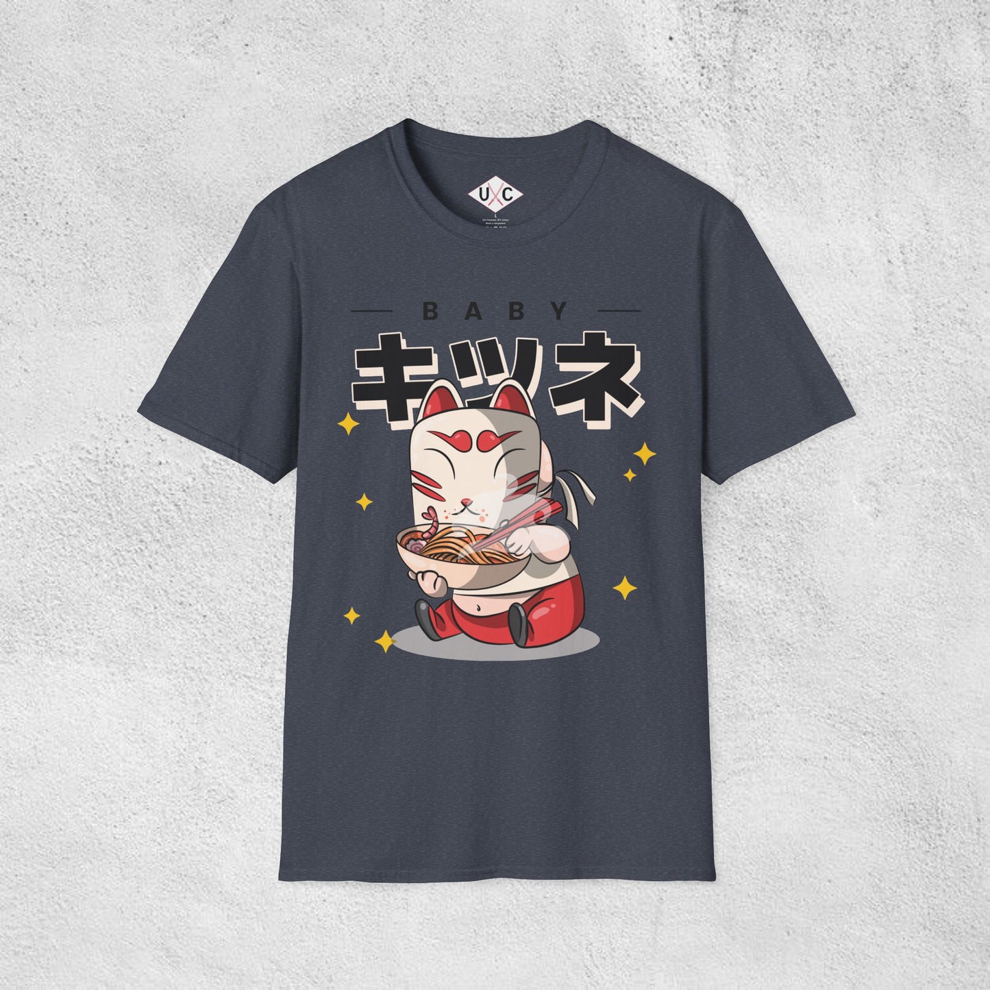 Baby Kitsune Ramen Tee – Cute Spirit Slurps Graphic T-Shirt