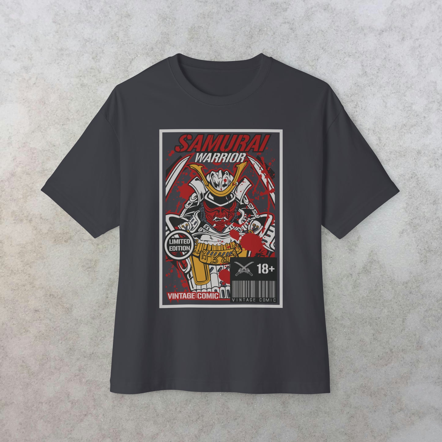 Samurai Warrior Comic Oversized T-Shirt