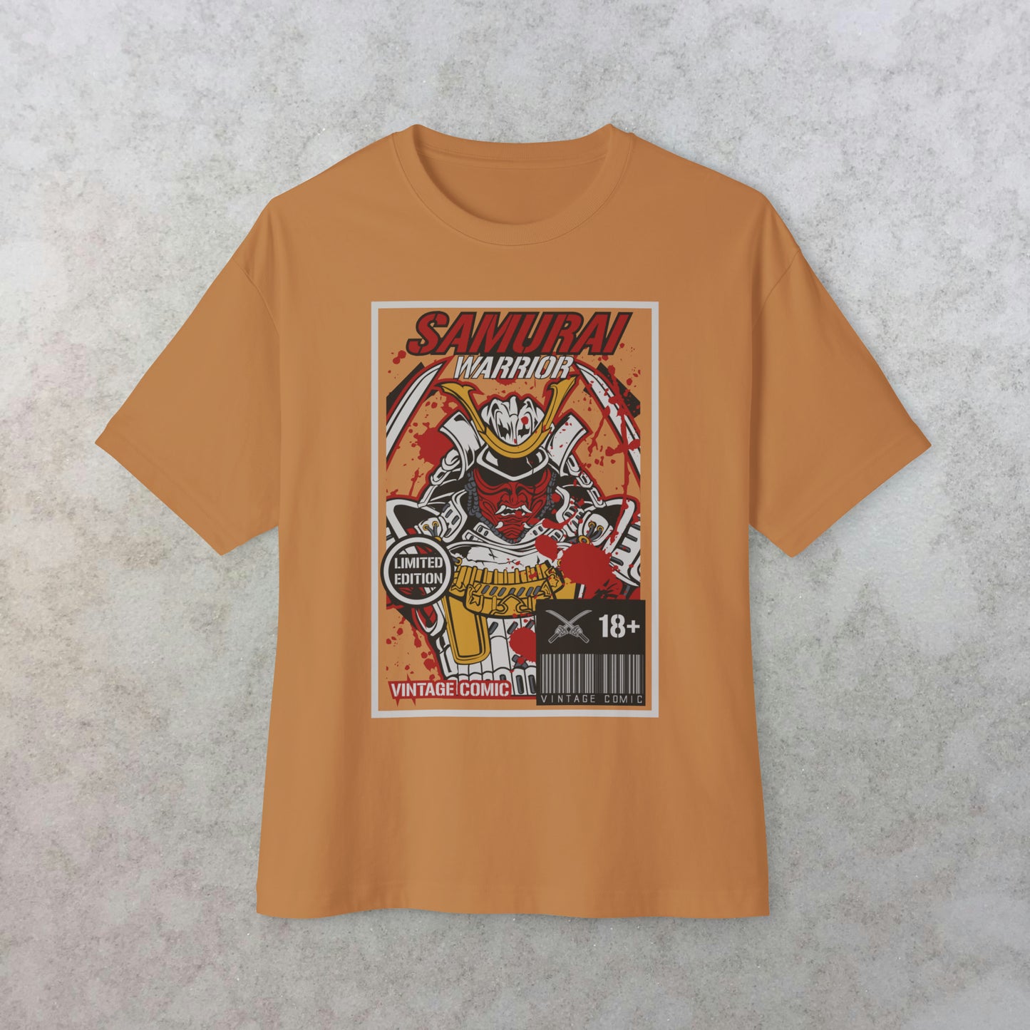 Samurai Warrior Comic Oversized T-Shirt