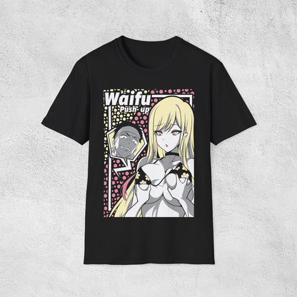 Waifu Anime Theme T-Shirt - Cute Kawaii Anime Girl Tee, Japanese Otaku Apparel, Sexy Manga Fan Shirt, Unisex Anime Clothing