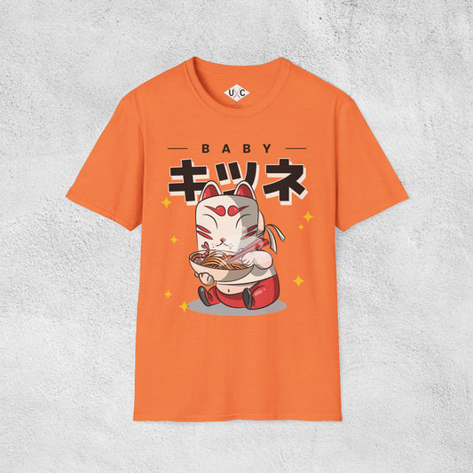 Baby Kitsune Ramen Tee – Cute Spirit Slurps Graphic T-Shirt