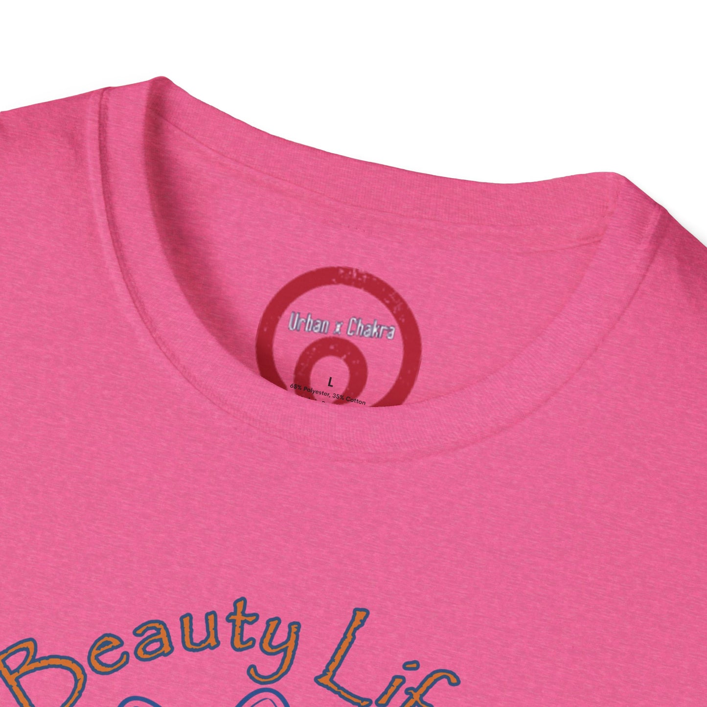 Unisex Softstyle T-Shirt - 'Death, Beauty, Life's Mystery' Design - Vibrant Graphic Tee for Celebrations