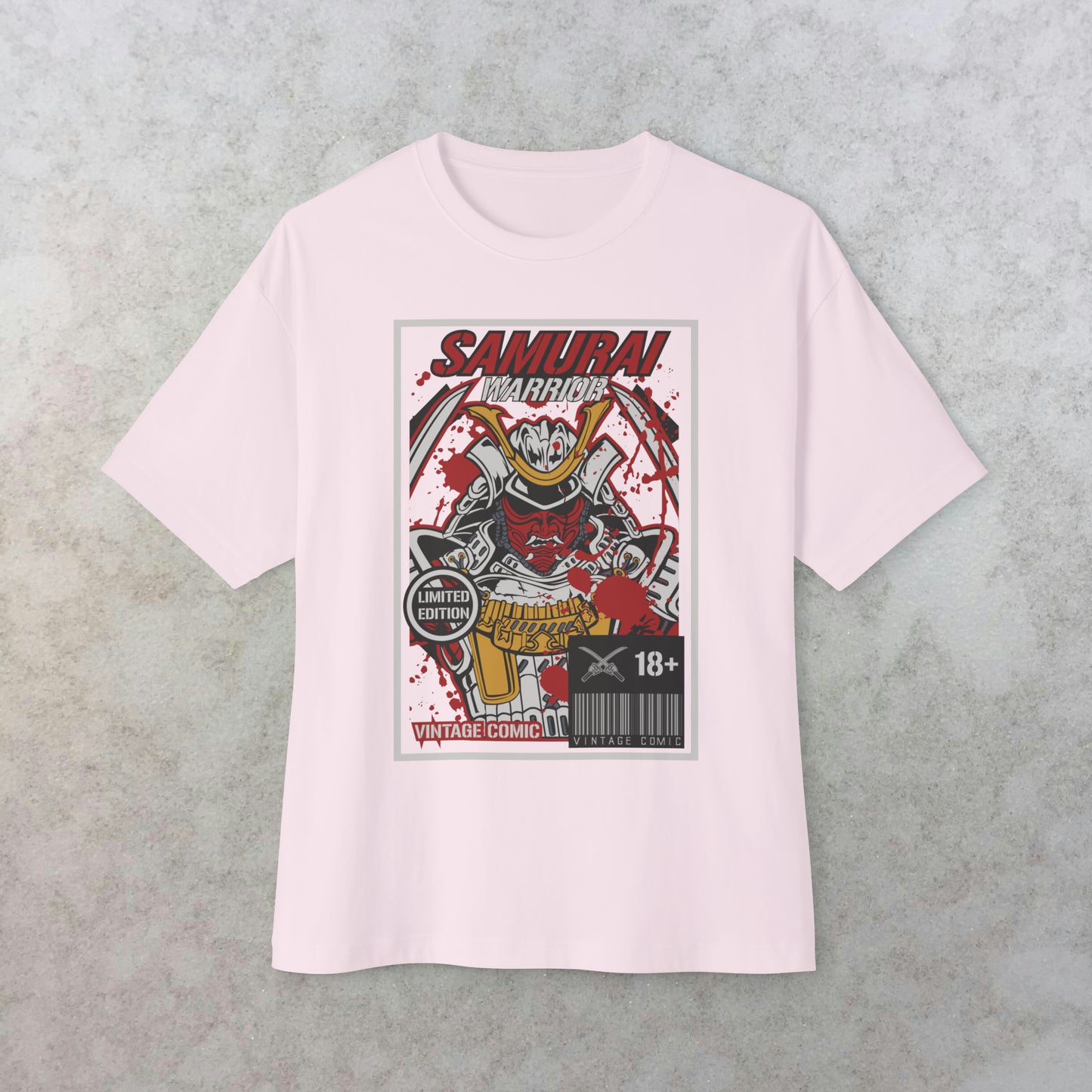 Samurai Warrior Comic Oversized T-Shirt