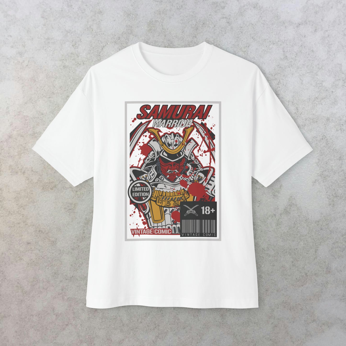 Samurai Warrior Comic Oversized T-Shirt