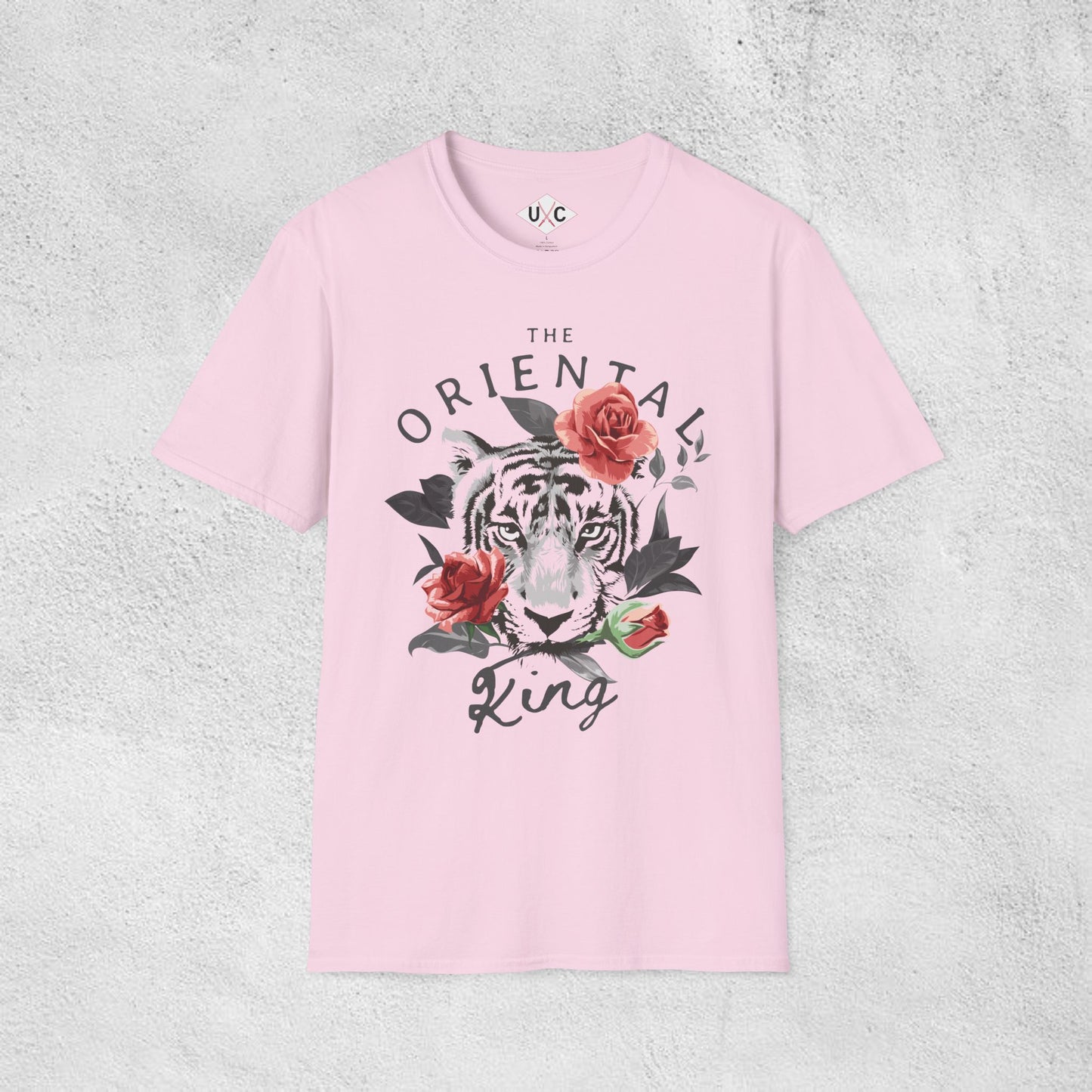 Oriental King Tiger Floral Graphic T-Shirt