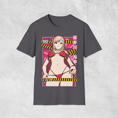 Waifu Anime Theme T-Shirt - Cute Kawaii Anime Girl Tee, Japanese Otaku Apparel, Sexy Manga Fan Shirt, Unisex Anime Clothing