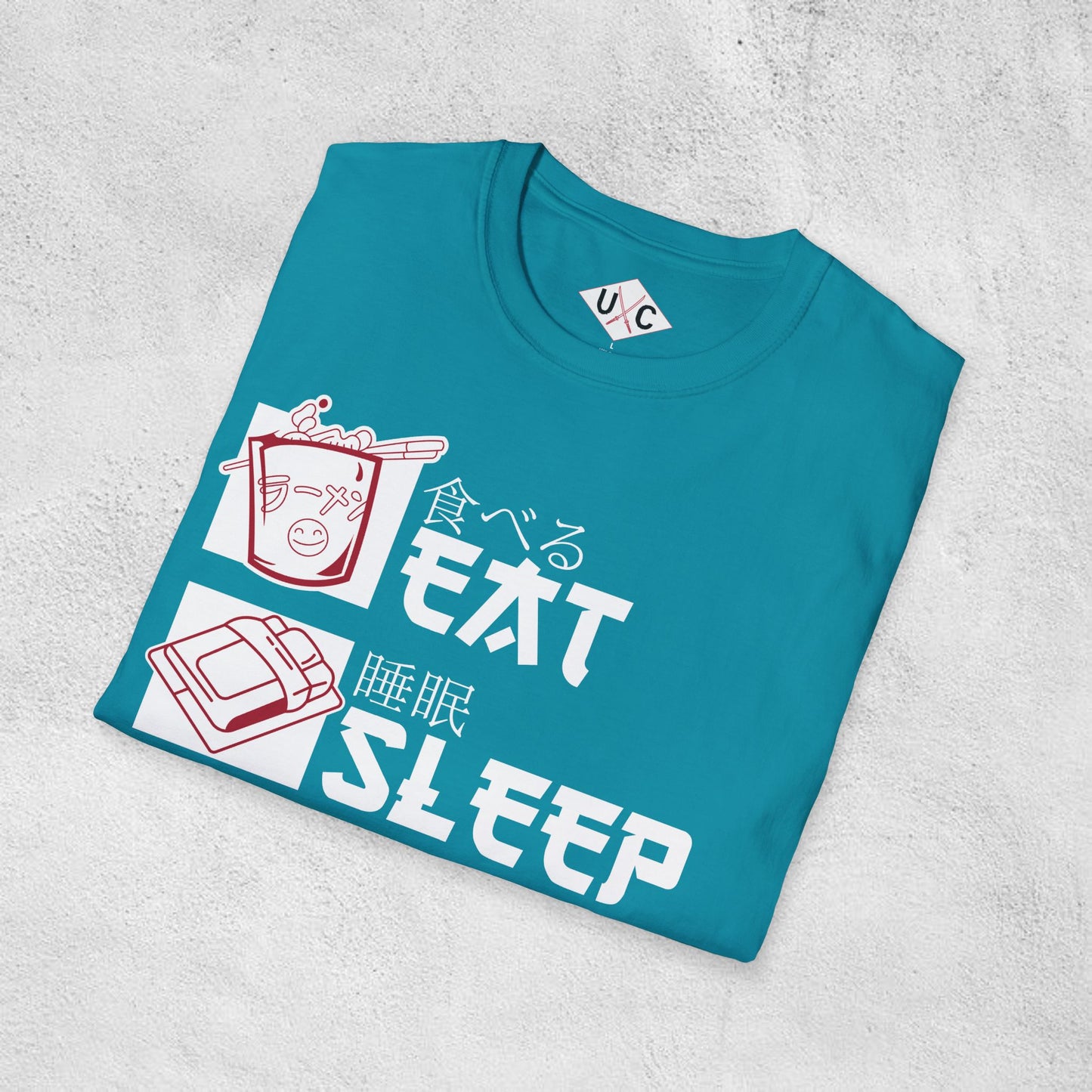 Eat Sleep Anime Repeat Graphic T-shirt