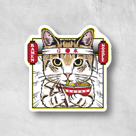 Cat Ramen Sticker